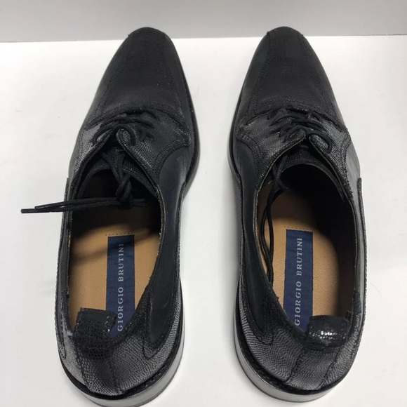Giorgio Brutini Men’s Gloster, Black Oxford Dress Shoes, Size 11.5 M